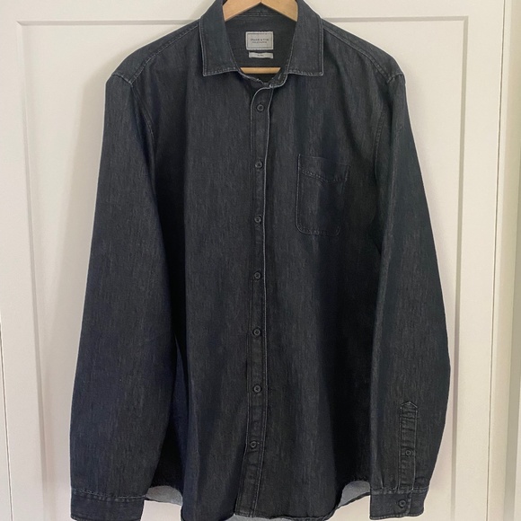 Men's Frank & Oak Black Denim Button Down - NWOT - Picture 3 of 6